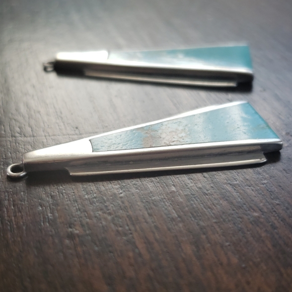 Sterling Silver & Turquoise earrings - Picture 4 of 6